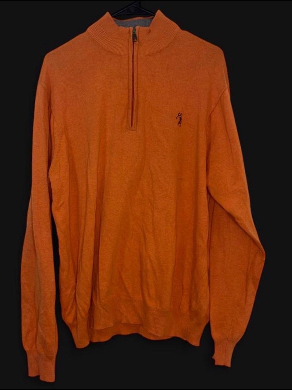Men's Half-Zip Sweater in Orange